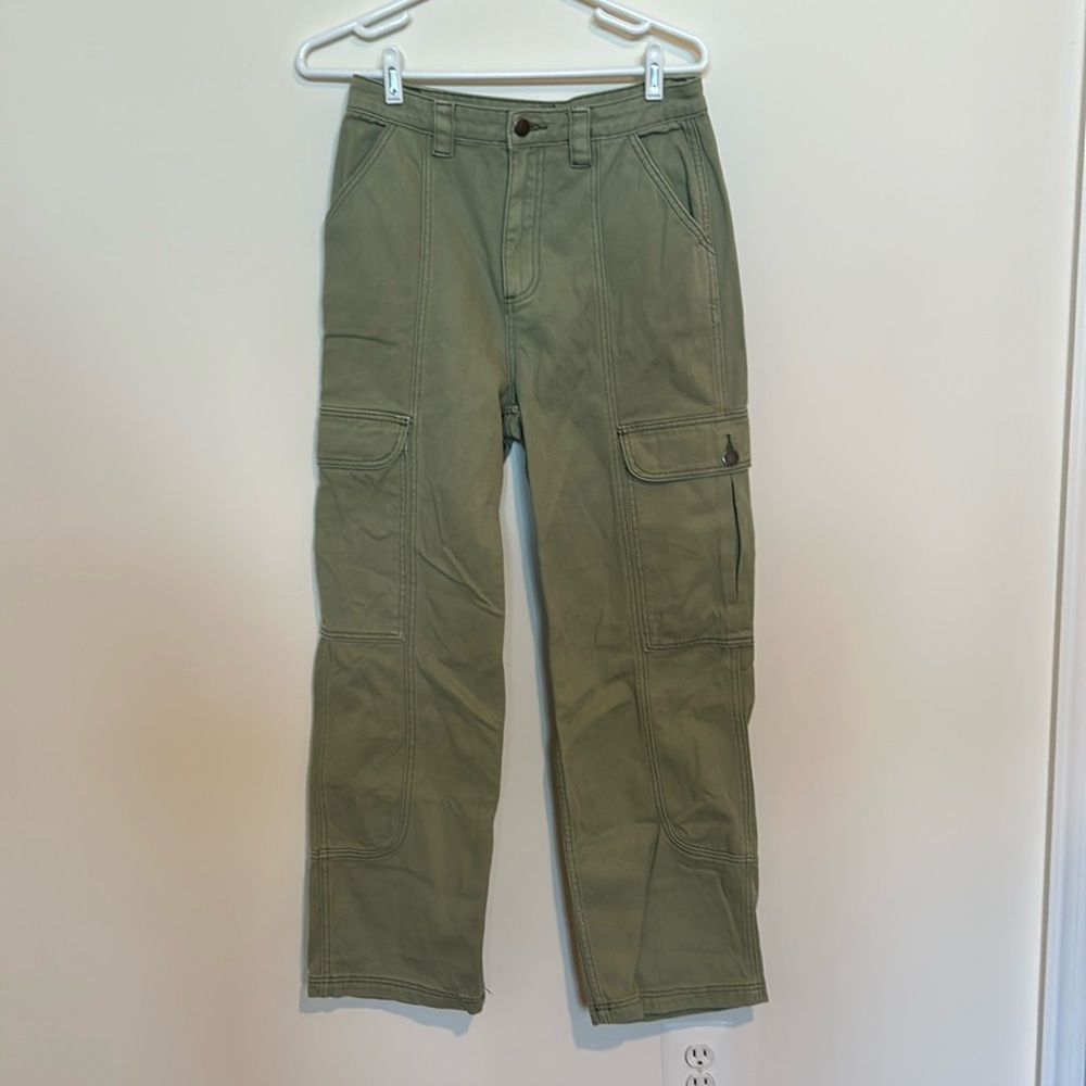 Billabong Leia Green Cargo Jeans Pants - Picture 2 of 8